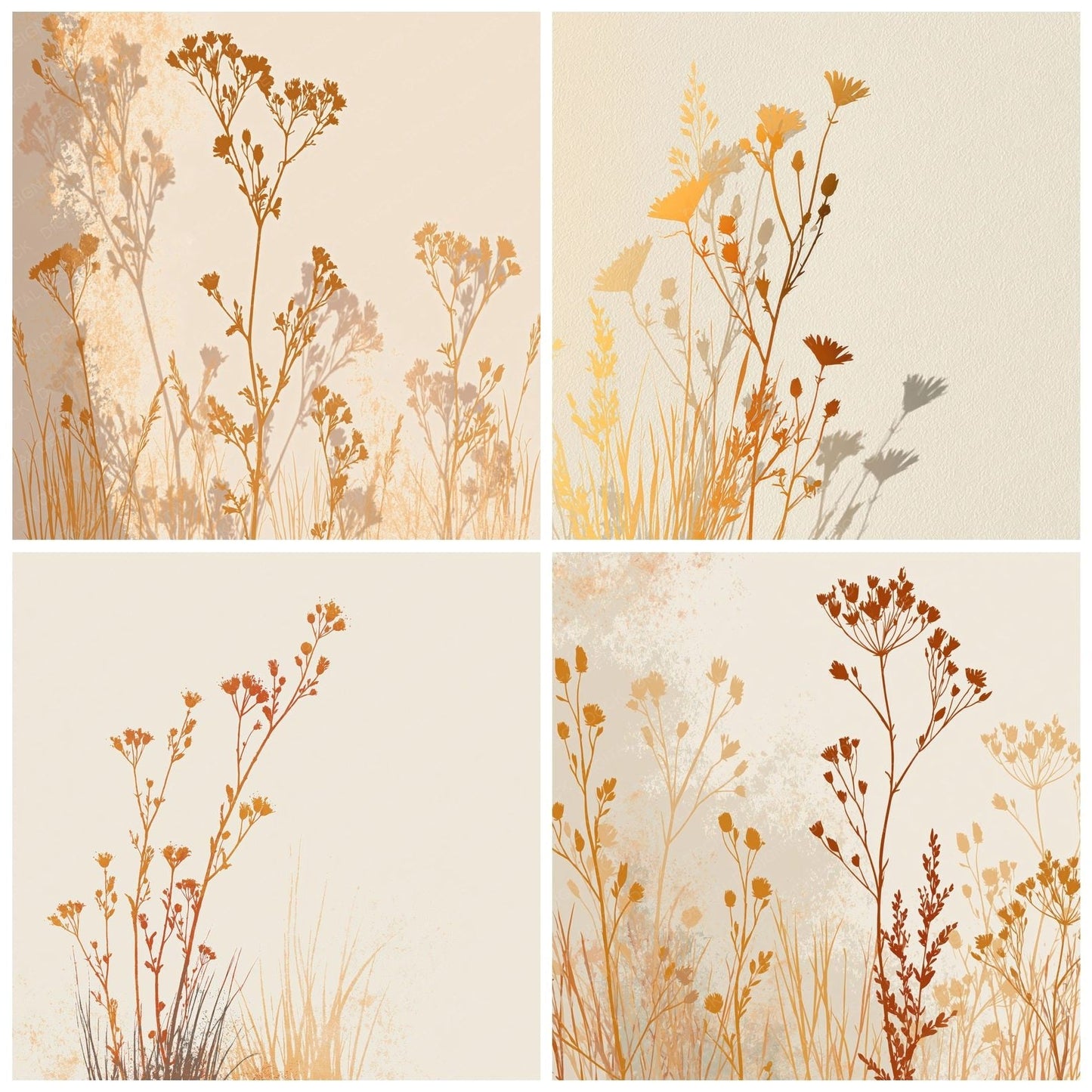 Shadow Wildflower Buttermilk Honey Digital Paper Pack (DDD012504)