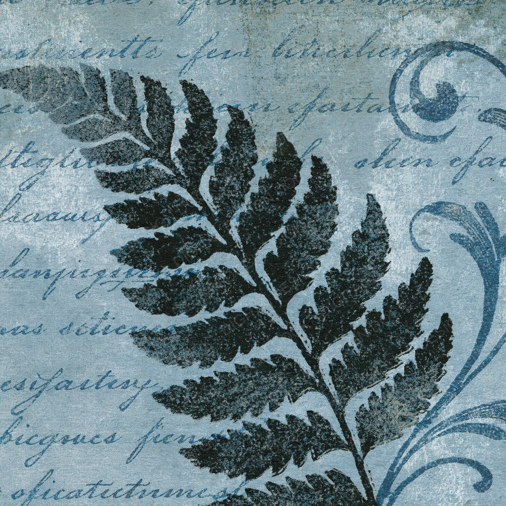 Woodblock Fern Script Charcoal Graphite Digital Paper Pack (DDD012511)