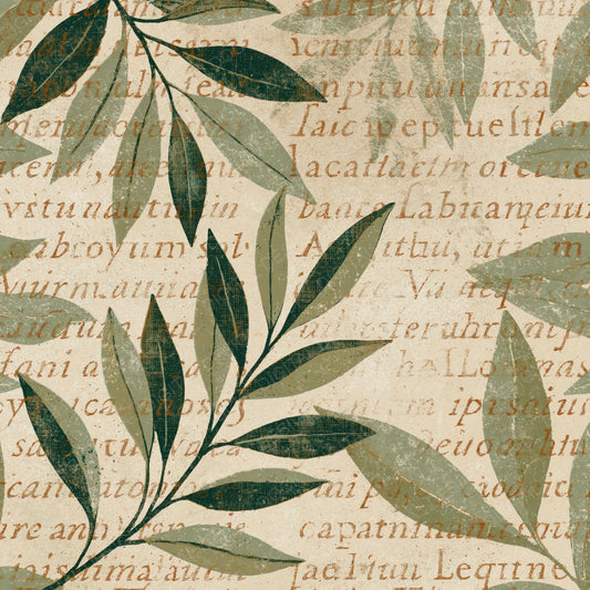 Woodblock Olive Sage Oatmeal Digital Paper Pack (DDD012537)