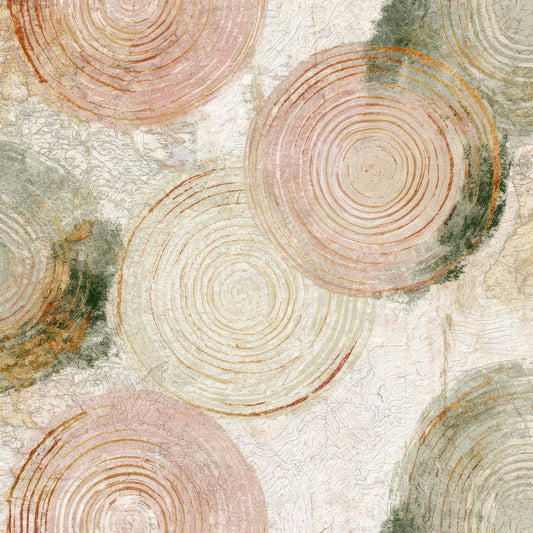 Antique Map Concentric Rings Bone Digital Paper Pack (DDD012606)