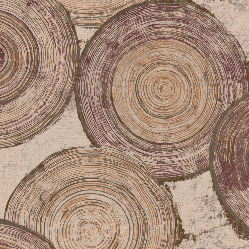 Mezzotint Concentric Rings Cinnamon Burgundy Digital Paper Pack (DDD012608)