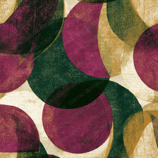 Woodblock Eclipse Magenta Cream Digital Paper Pack (DDD012614)