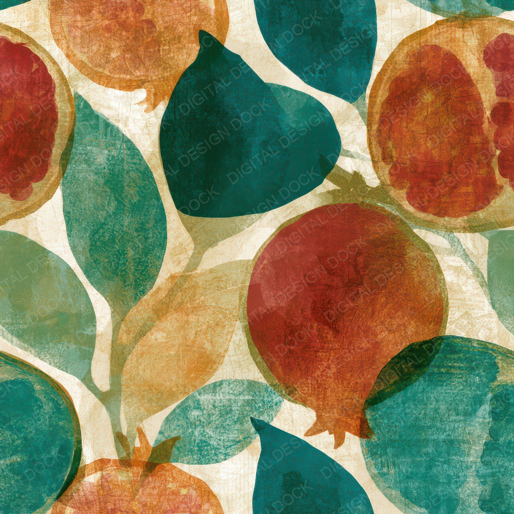 X Ray Pomegranate Jade Bone Digital Paper Pack (DDD012624)