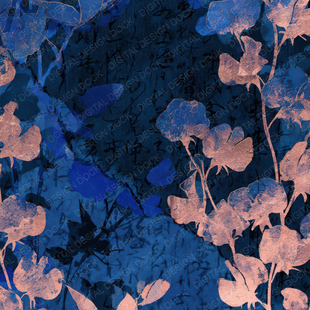Collage Sweet Pea Midnight Silver Digital Paper Pack (DDD012627)