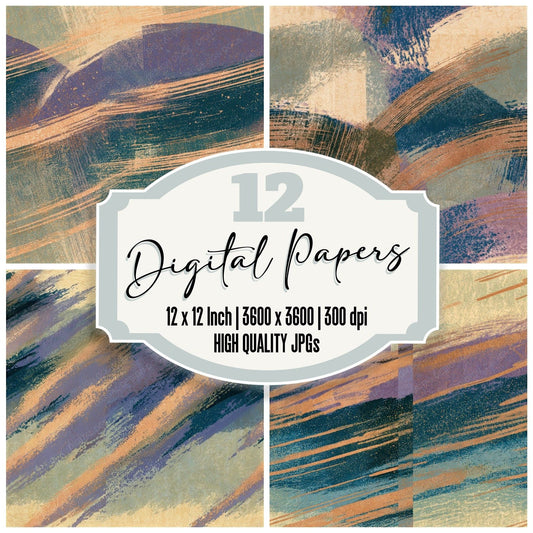 Drypoint Meteor Showers Lilac Sage Seamless Digital Paper Pack (DDD012628)