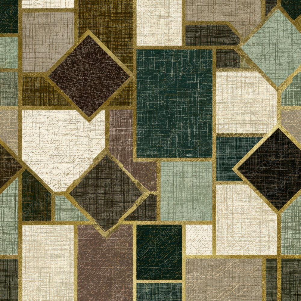 Engraving Tile Mosaic Tobacco Sage Digital Paper Pack (DDD012633)