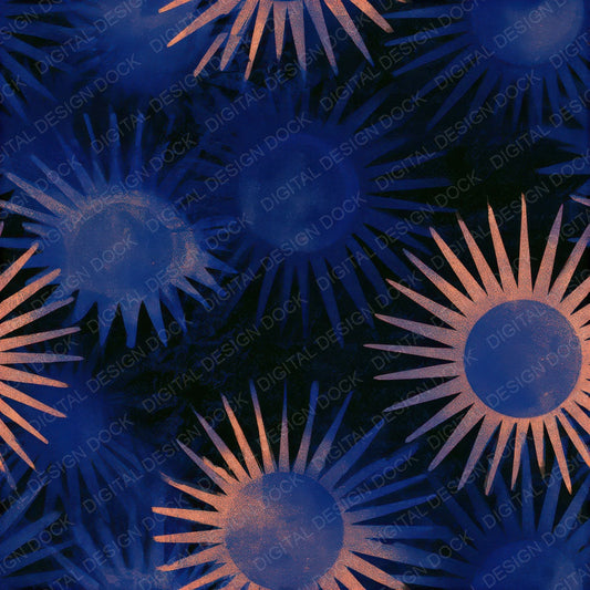 Risograph Sun Sapphire Seamless Digital Paper Pack (DDD012642)