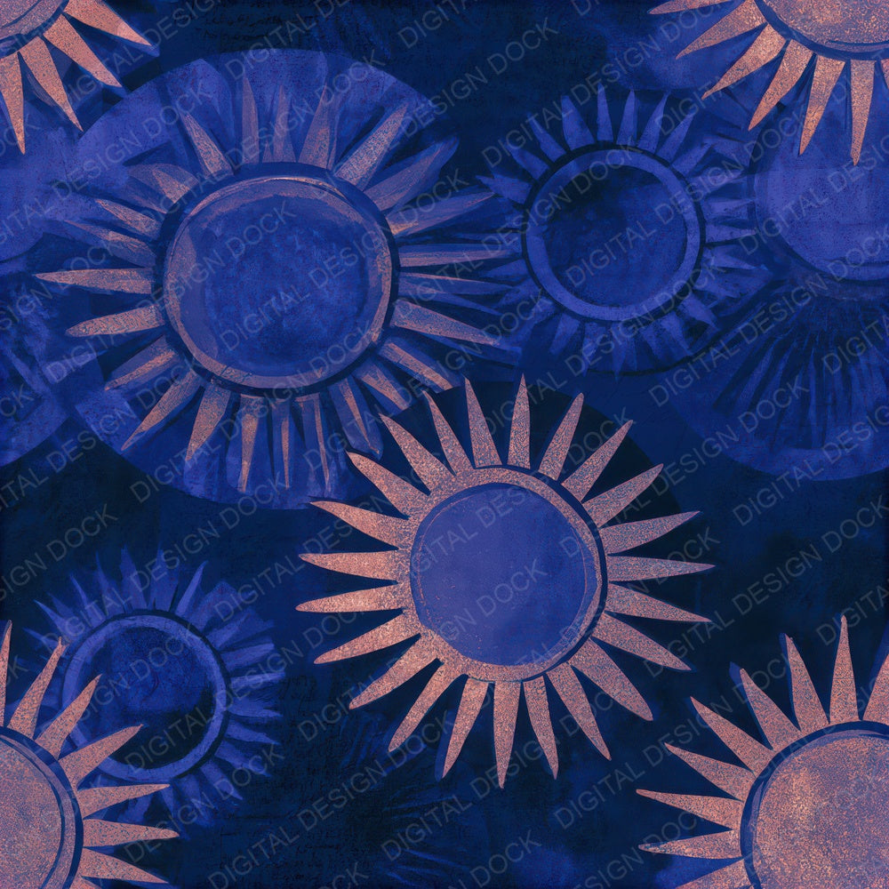 Risograph Sun Sapphire Seamless Digital Paper Pack (DDD012642)