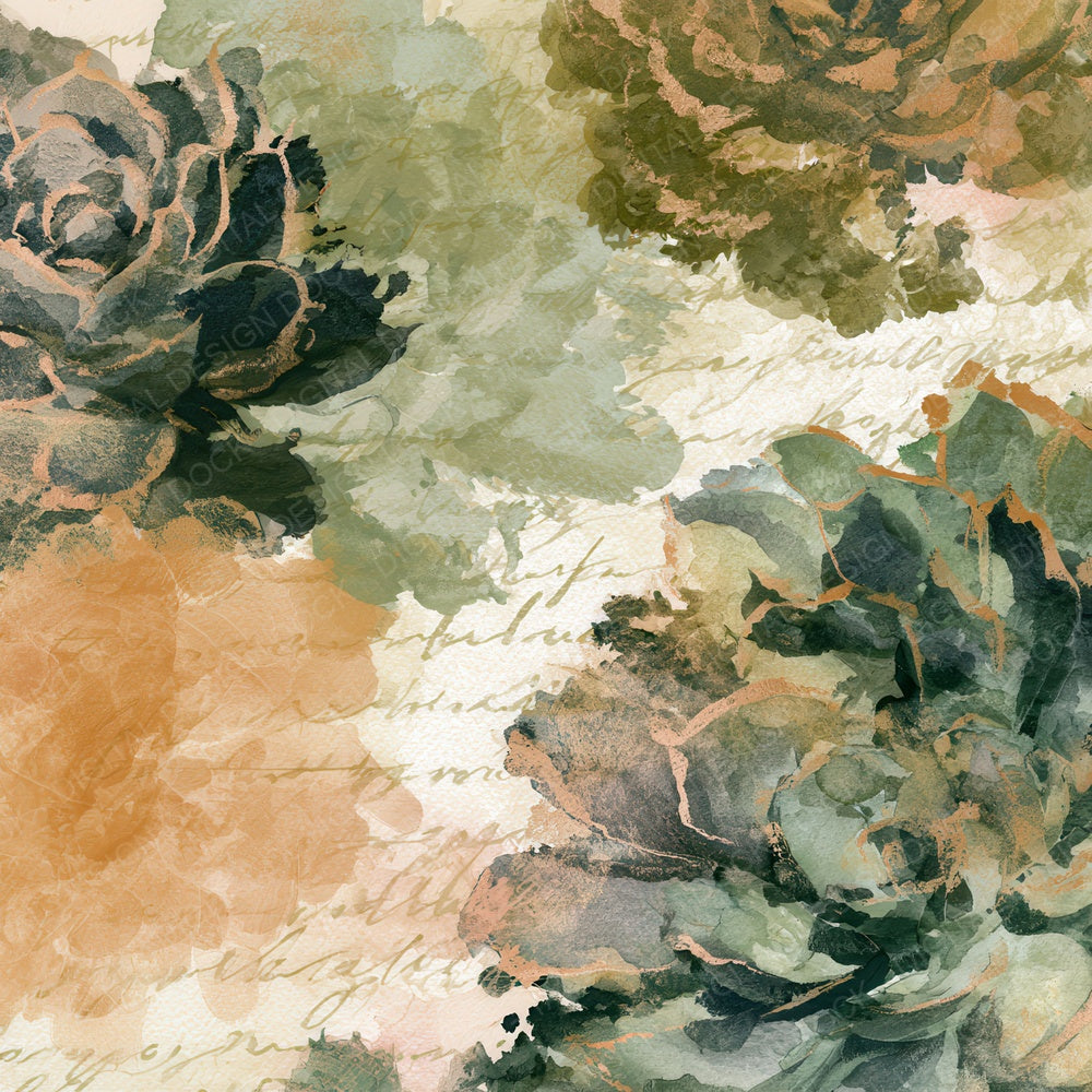 Ink Wash Succulents Adobe Sage Digital Paper Pack (DDD012692)