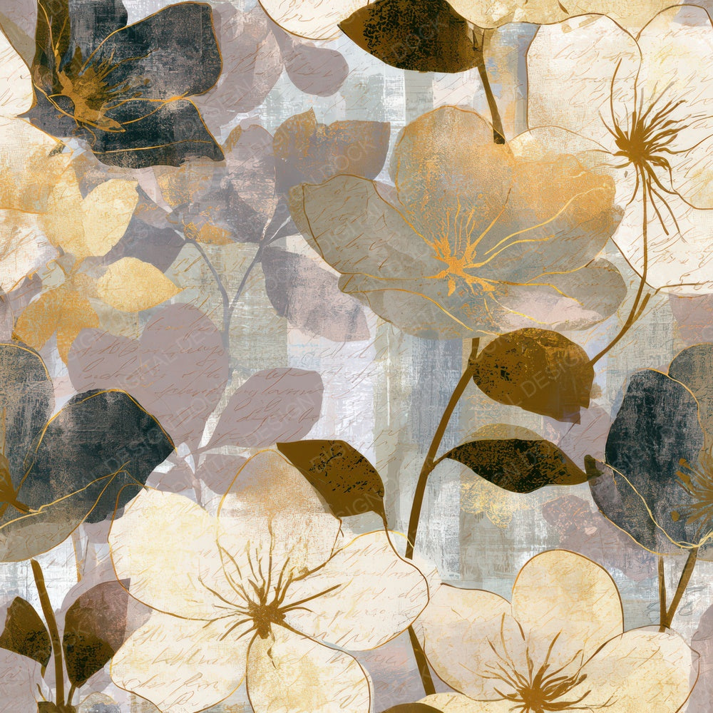 Mezzotint Hellebores Bone Taupe Digital Paper Pack (DDD012696)