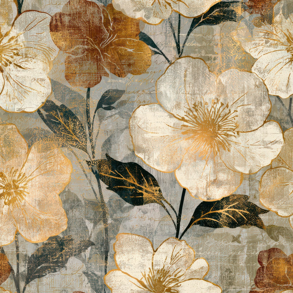 Mezzotint Hellebores Bone Taupe Digital Paper Pack (DDD012696)