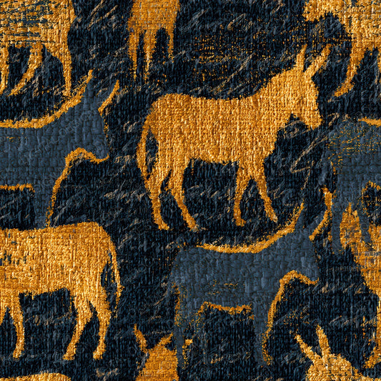 Tapestry Donkey Charcoal Gold Digital Paper Pack (DDD012702)