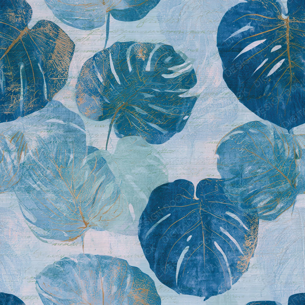 Cyanotype Monstera Blush Mint Digital Paper Pack (DDD012711)