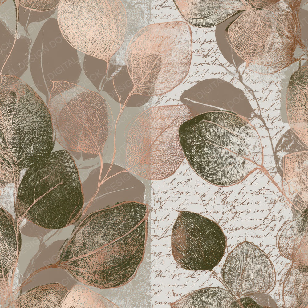 Etching Eucalyptus Bone Stone Taupe Digital Paper Pack (DDD012713)