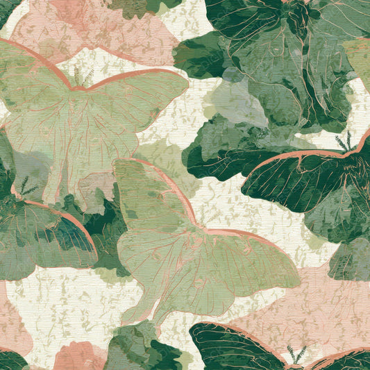 Tapestry Luna Moth Blush Green Digital Paper Pack (DDD012722)