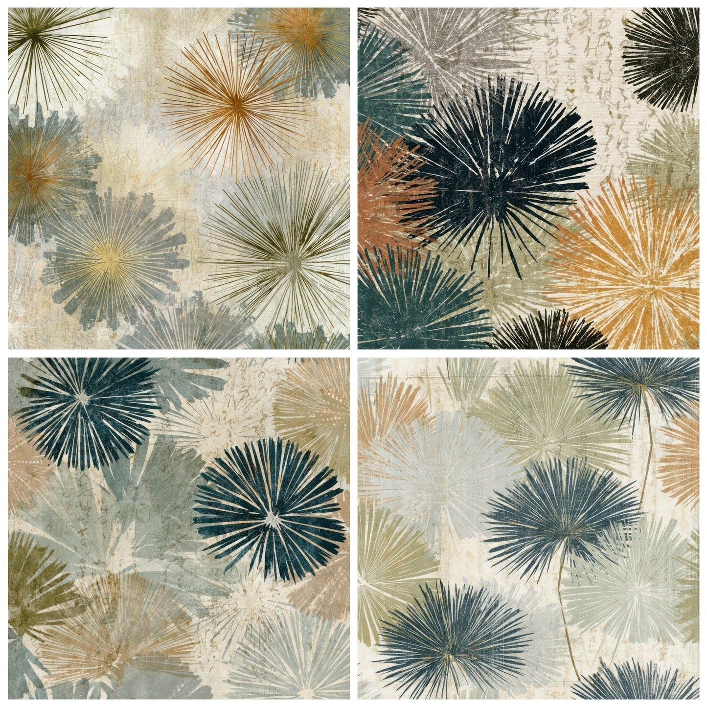 Antique Botanical Urchin Sumi Black Digital Paper Pack (DDD012726)