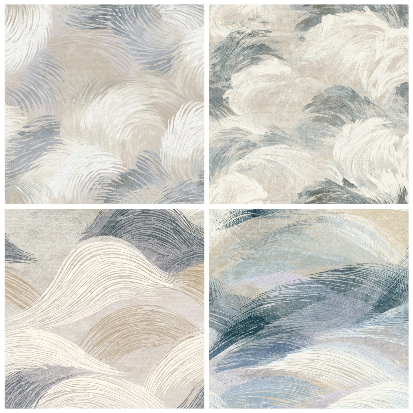 Drypoint Wave Crests Oyster Digital Paper Pack (DDD012730)