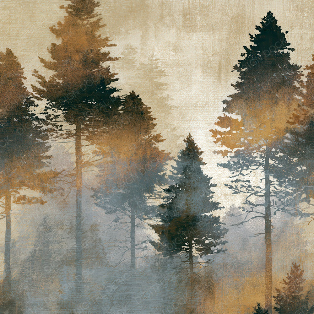 Egg Tempera Forest Treeline Sand Digital Paper Pack (DDD012731)