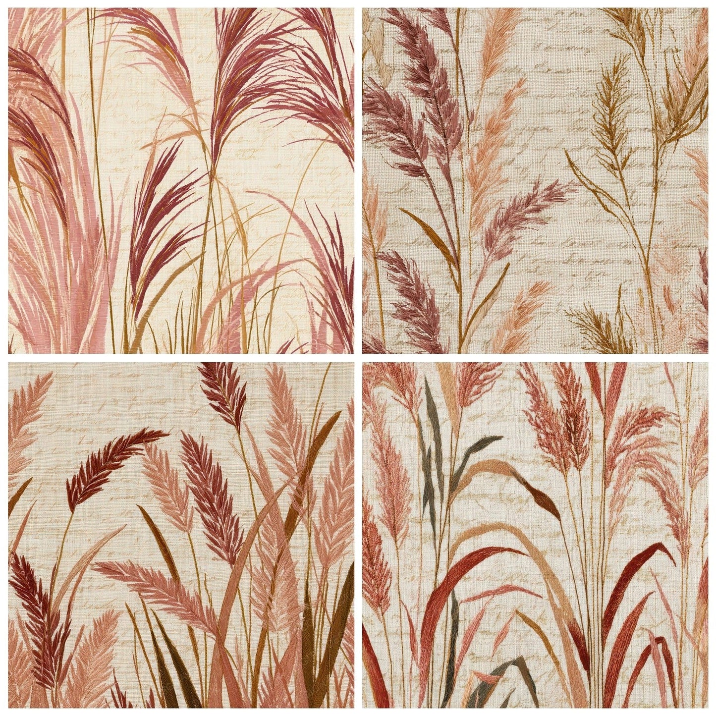 Embroidery Wild Grasses Dusty Pink Digital Paper Pack (DDD012734)