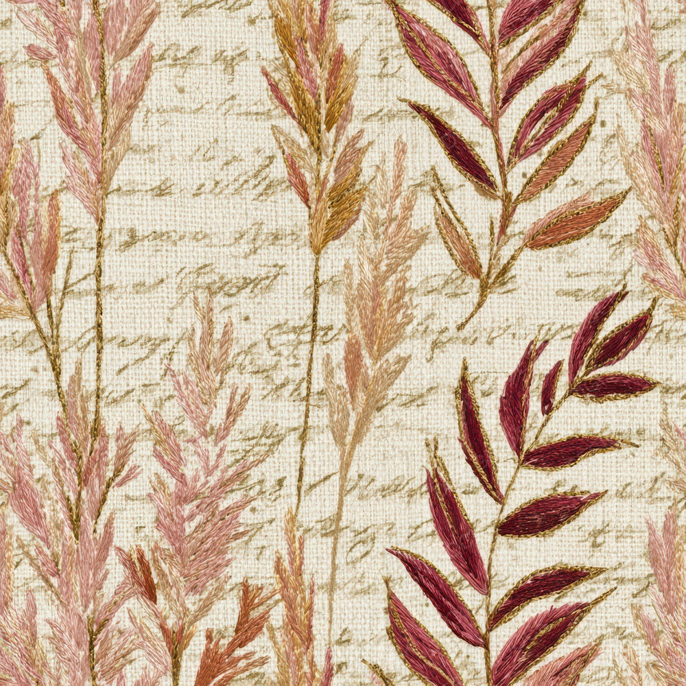 Embroidery Wild Grasses Dusty Pink Digital Paper Pack (DDD012734)