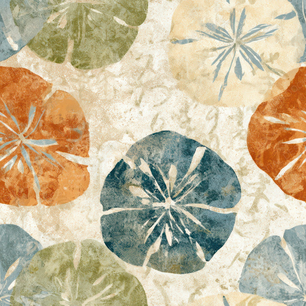 Fresco Sand Dollars Rust Moss Ivory Digital Paper Pack (DDD012736)