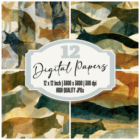 Infrared Fox Tobacco Sage Cream Digital Paper Pack (DDD012737)