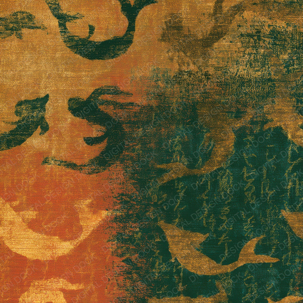 Lithograph Mermaid Amber Forest Green Digital Paper Pack (DDD012739)