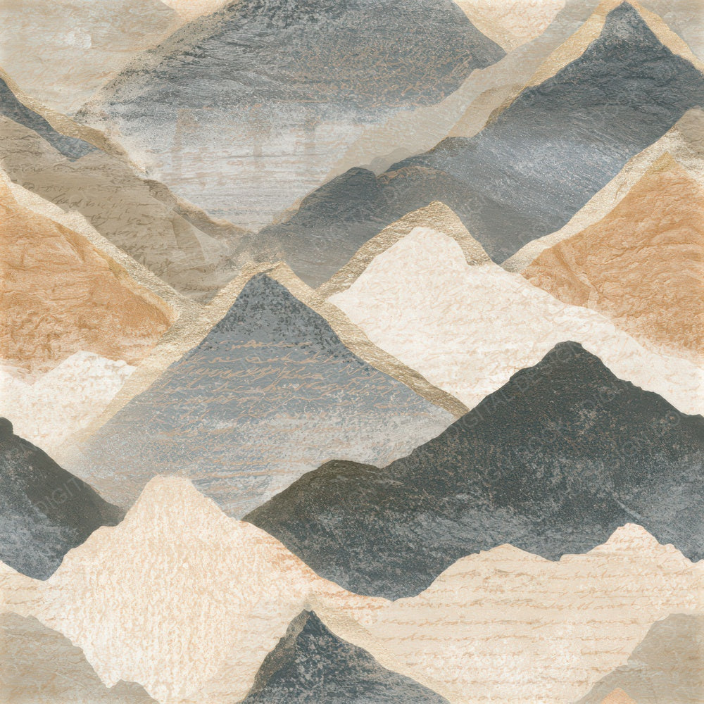 Lithograph Mountain Peaks Biscuit Seamless Digital Paper Pack (DDD012740)