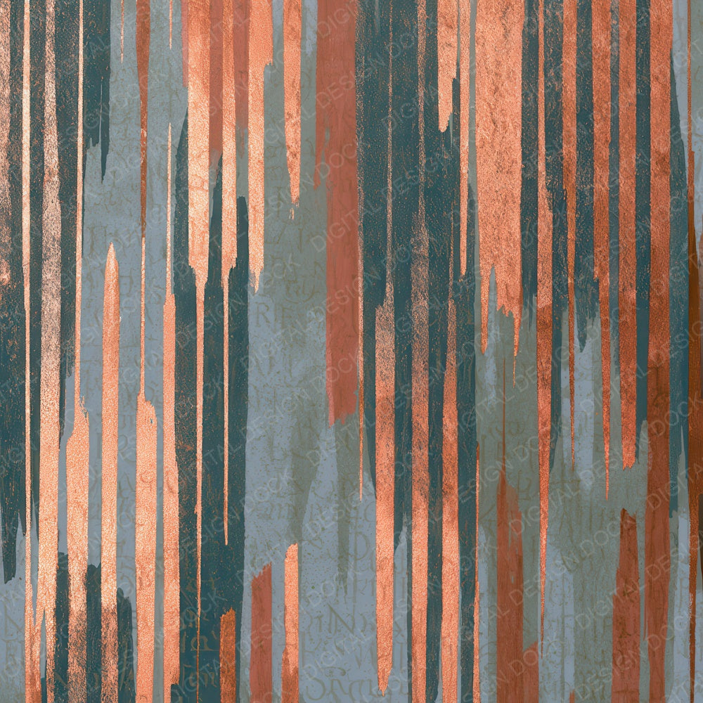 Screenprint Rain Streaks Terracotta Digital Paper Pack (DDD012742)