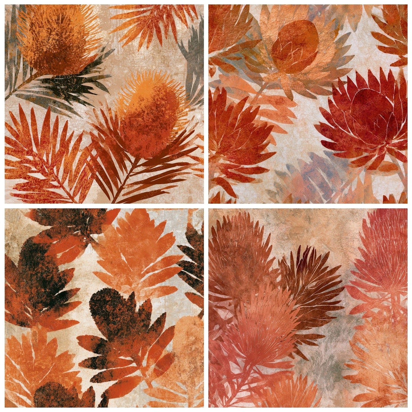 Infrared Banksia Rust Oat Digital Paper Pack (DDD012756)