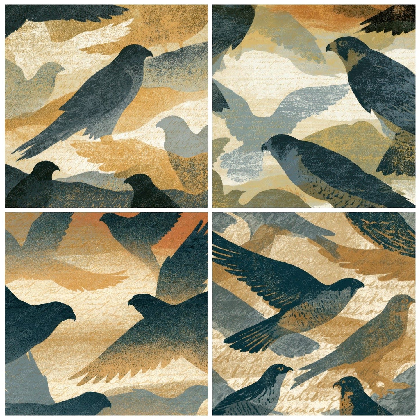 Risograph Falcon Oyster Shell Digital Paper Pack (DDD012758)
