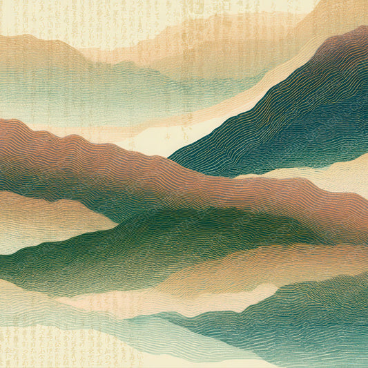 Engraving Desert Dunes Papaya Jade Digital Paper Pack (DDD012768)