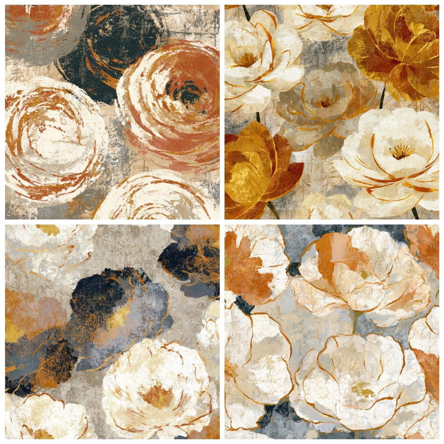 Lithograph Ranunculus Bone Stone Taupe Digital Paper Pack (DDD012770)
