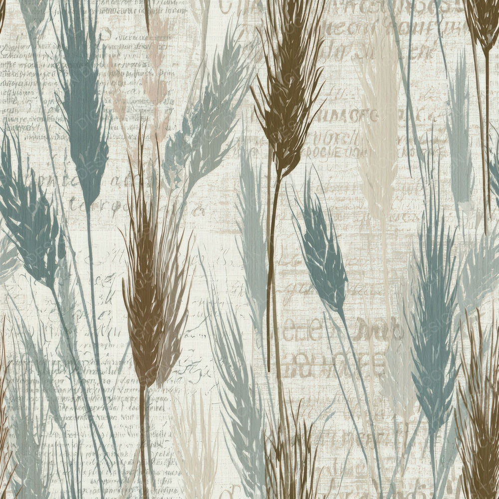 Papercut Wheat Fields Bone Seamless Digital Paper Pack (DDD012792)
