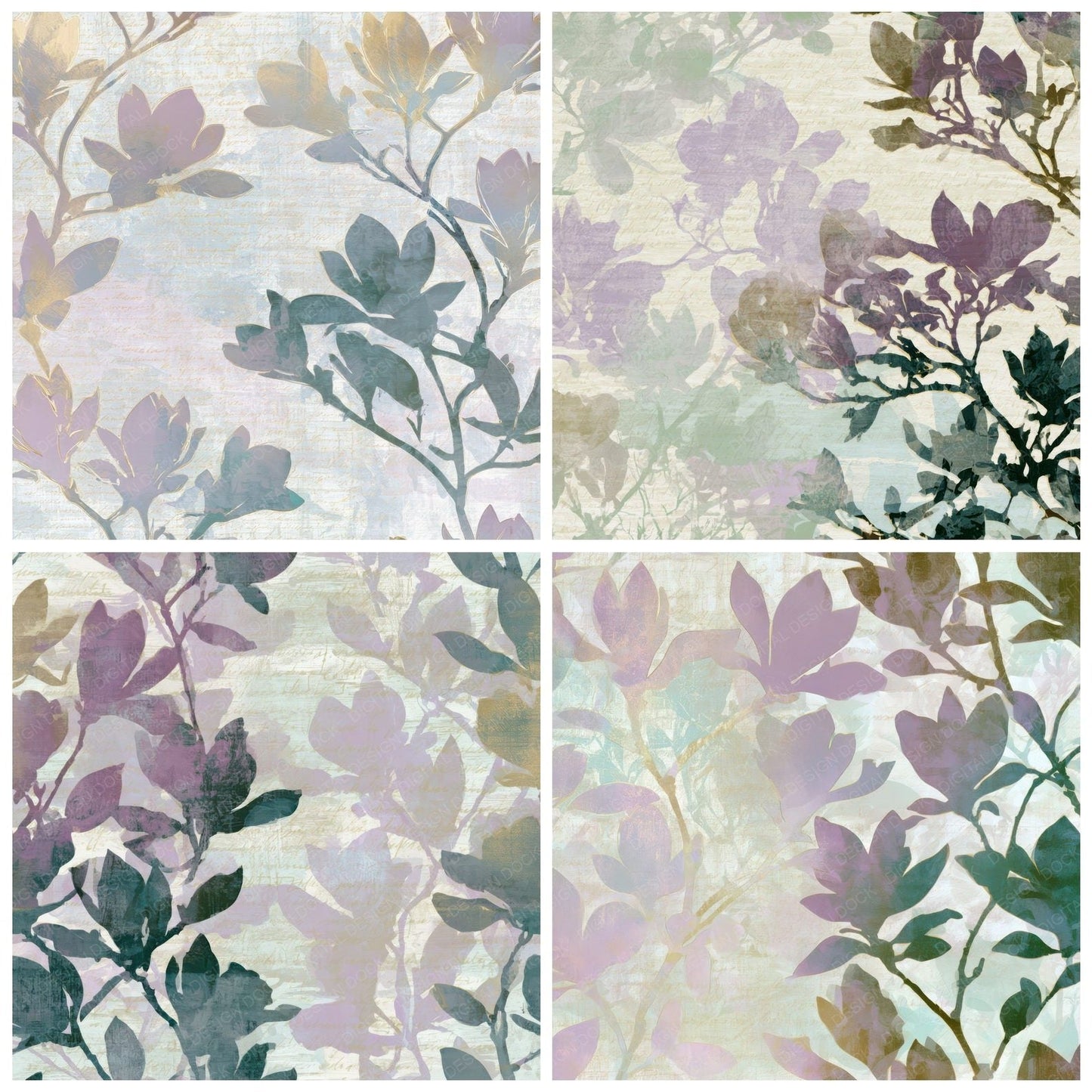 Photogram Magnolia Lilac Mint Digital Paper Pack (DDD012793)