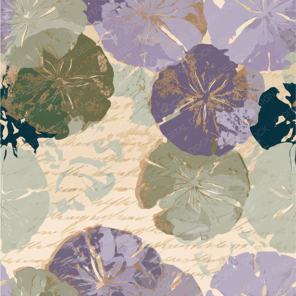 Screenprint Sand Dollar Lilac Sage Digital Paper Pack (DDD012795)
