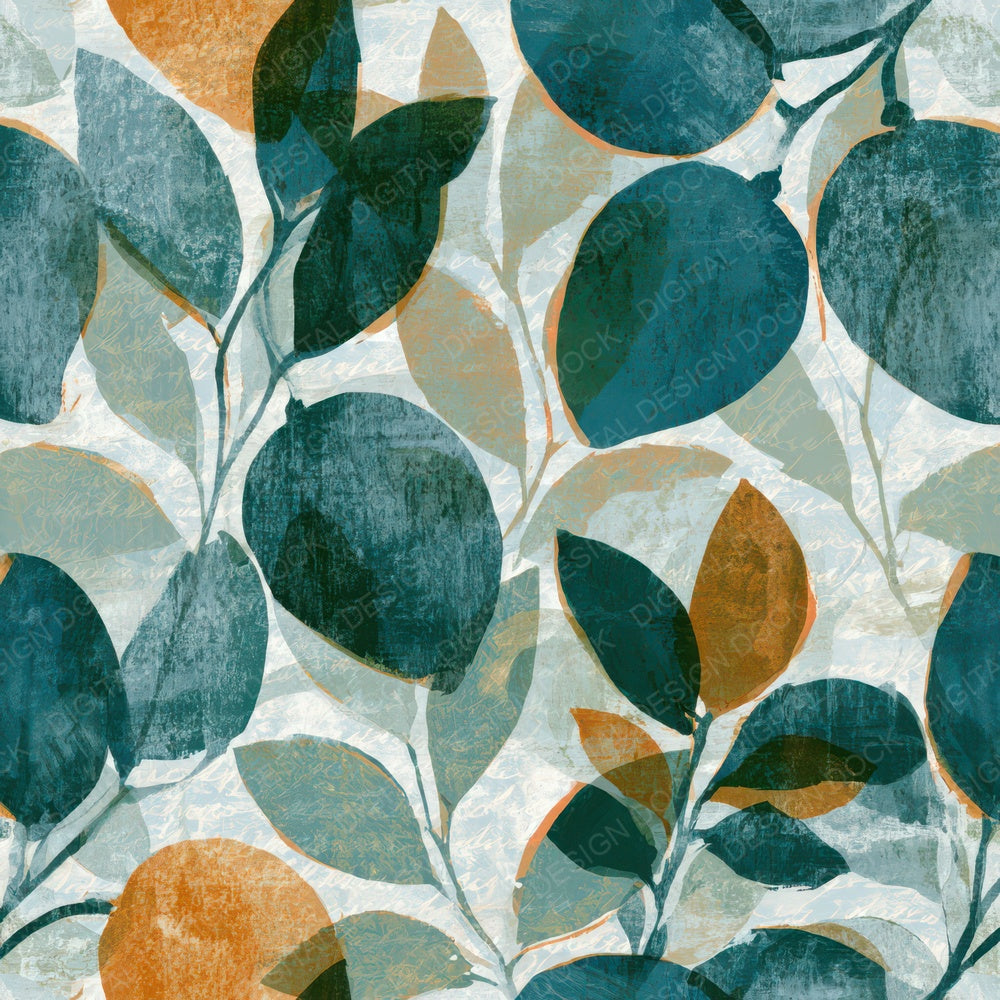 Sumi-e Mango Seafoam White Digital Paper Pack (DDD012796)