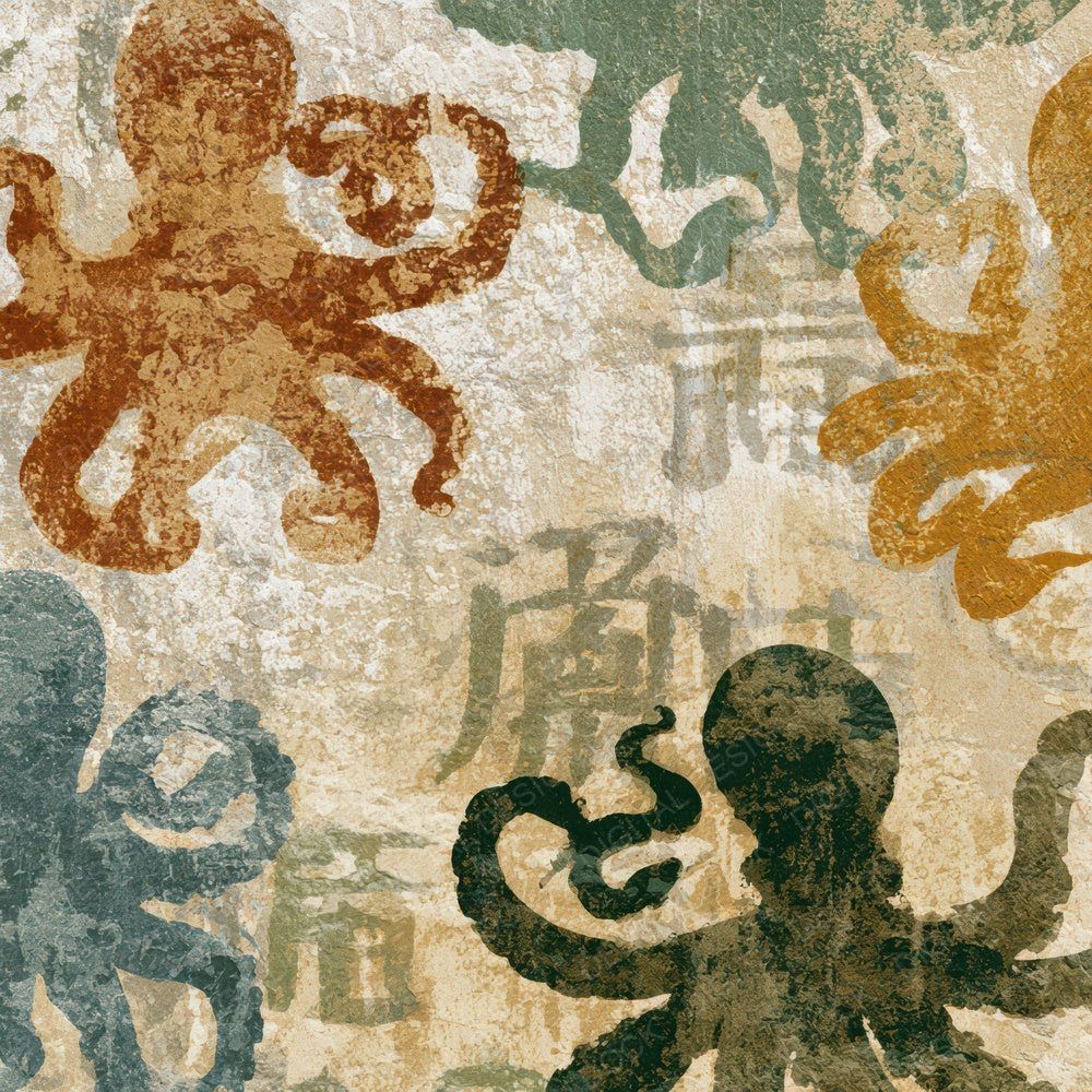 Fresco Octopus Tobacco Sage Digital Paper Pack (DDD012810)
