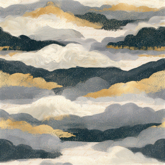 Gouache Storm Clouds Shell Seamless Digital Paper Pack (DDD012812)