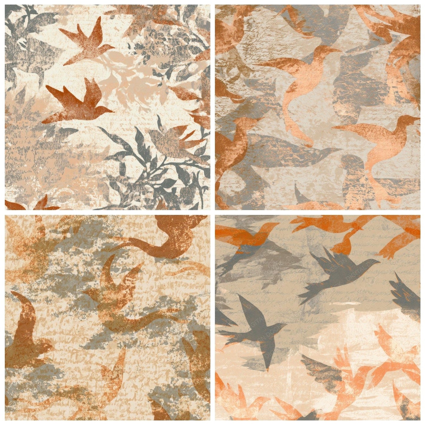 Indian Block Print Sirens Sand Digital Paper Pack (DDD012813)