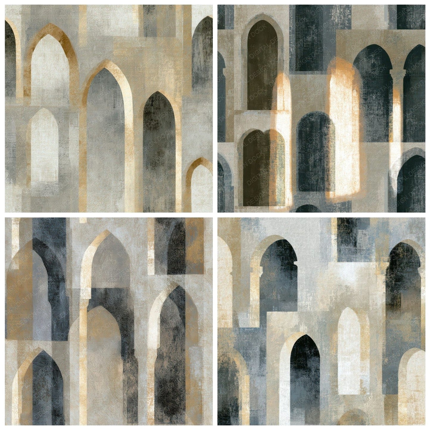 Egg Tempera Venetian Windows Oyster Digital Paper Pack (DDD012828)