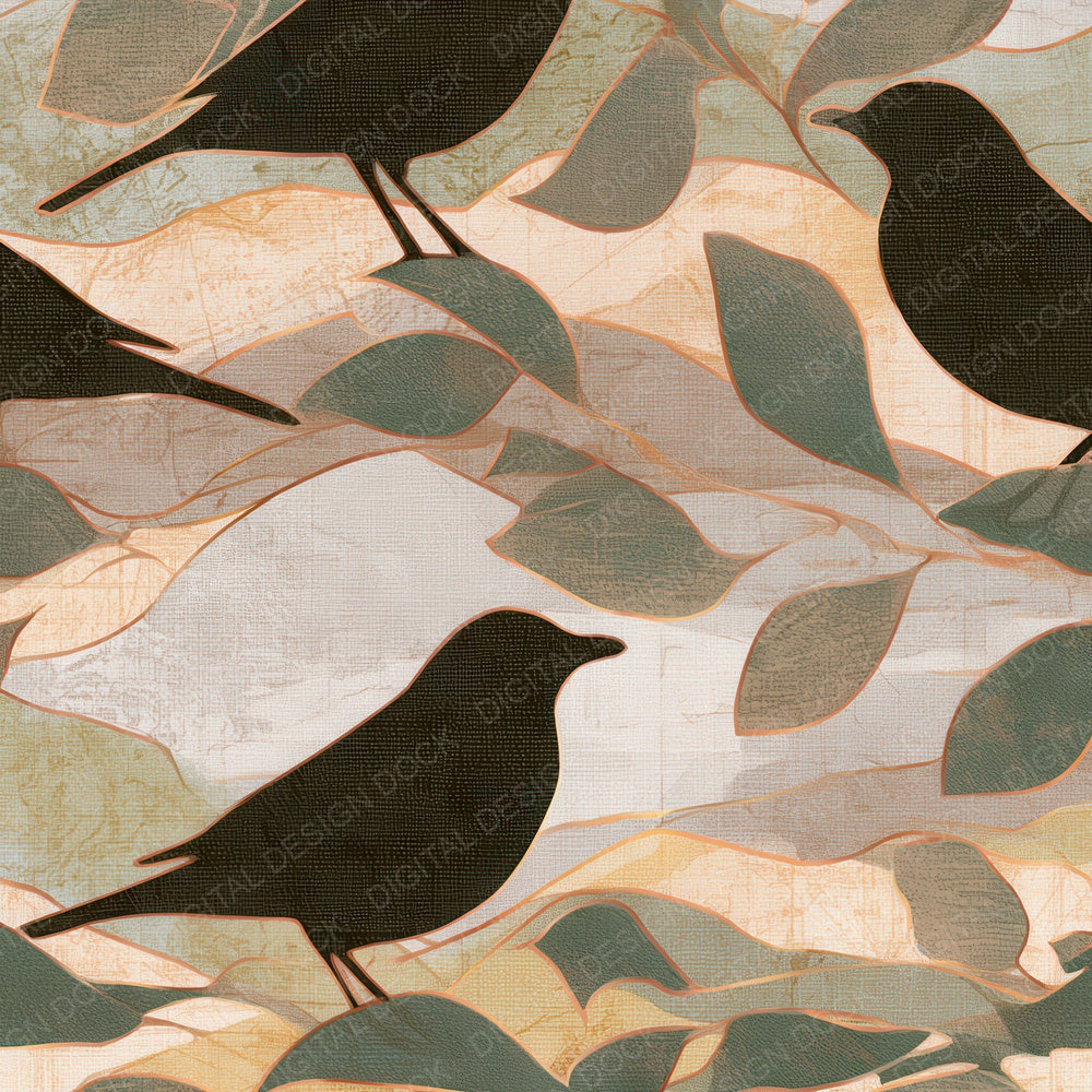 Embroidery Robin Adobe Sage Digital Paper Pack (DDD012829)