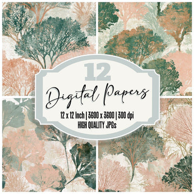 Fresco Sea Fan Dewy Blush Digital Paper Pack (DDD012839)