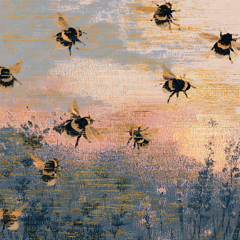 Tapestry Bumblebee Peach Cream Digital Paper Pack (DDD012842)
