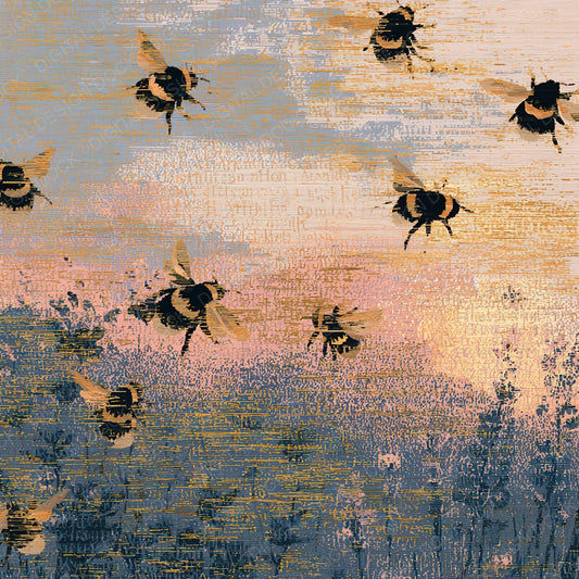 Tapestry Bumblebee Peach Cream Digital Paper Pack (DDD012842)