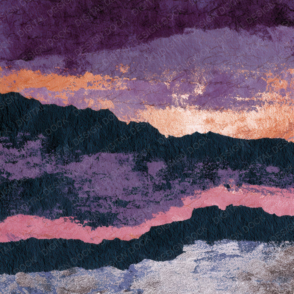 Collage Purple Charcoal Abstract Digital Paper Pack (DDD012850)