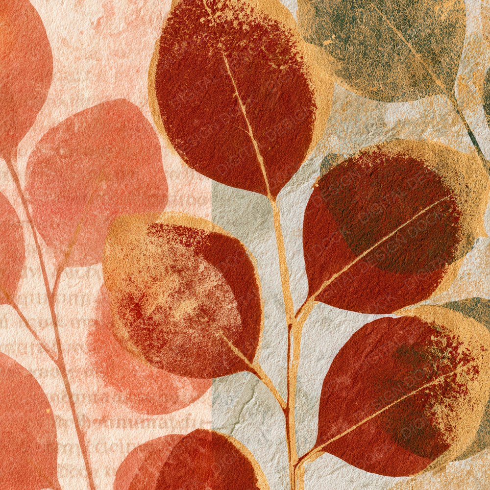 Letterpress Eucalyptus Terracotta Stone Digital Paper Pack (DDD012855)