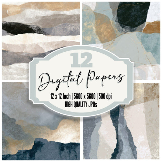 Lithograph Oyster Storm Grey Tonal Digital Paper Pack (DDD012858)