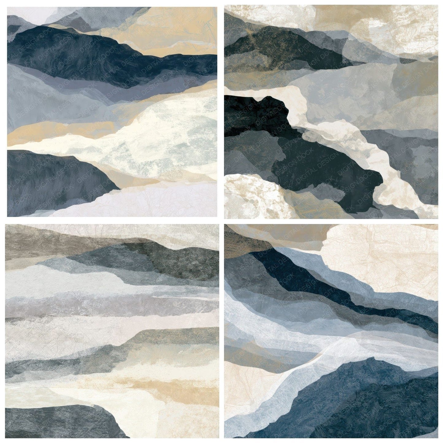 Lithograph Oyster Storm Grey Tonal Digital Paper Pack (DDD012858)