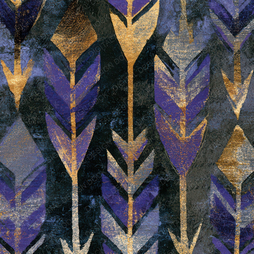 Torn Paper Arrowheads Purple Silver Digital Paper Pack (DDD012862)